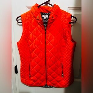Women’s  Crown & Ivy orange vest. Size medium.